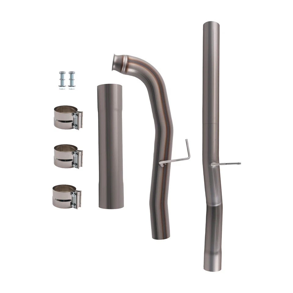 Tubo de escape y punta para Chevy Silverado 6,6 L Duramax 2011-2015 acero inoxidable Foto 2 de 4