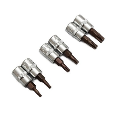 6 Stück Bit Sockel T10-T40 1/4 Zoll Schaft 6.35mm Fabrik Heimtextilien Reparatur