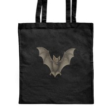 'Scary Vampire Bat With Open Wings' Classic Black Tote Shopper Bag (ZB00028328)