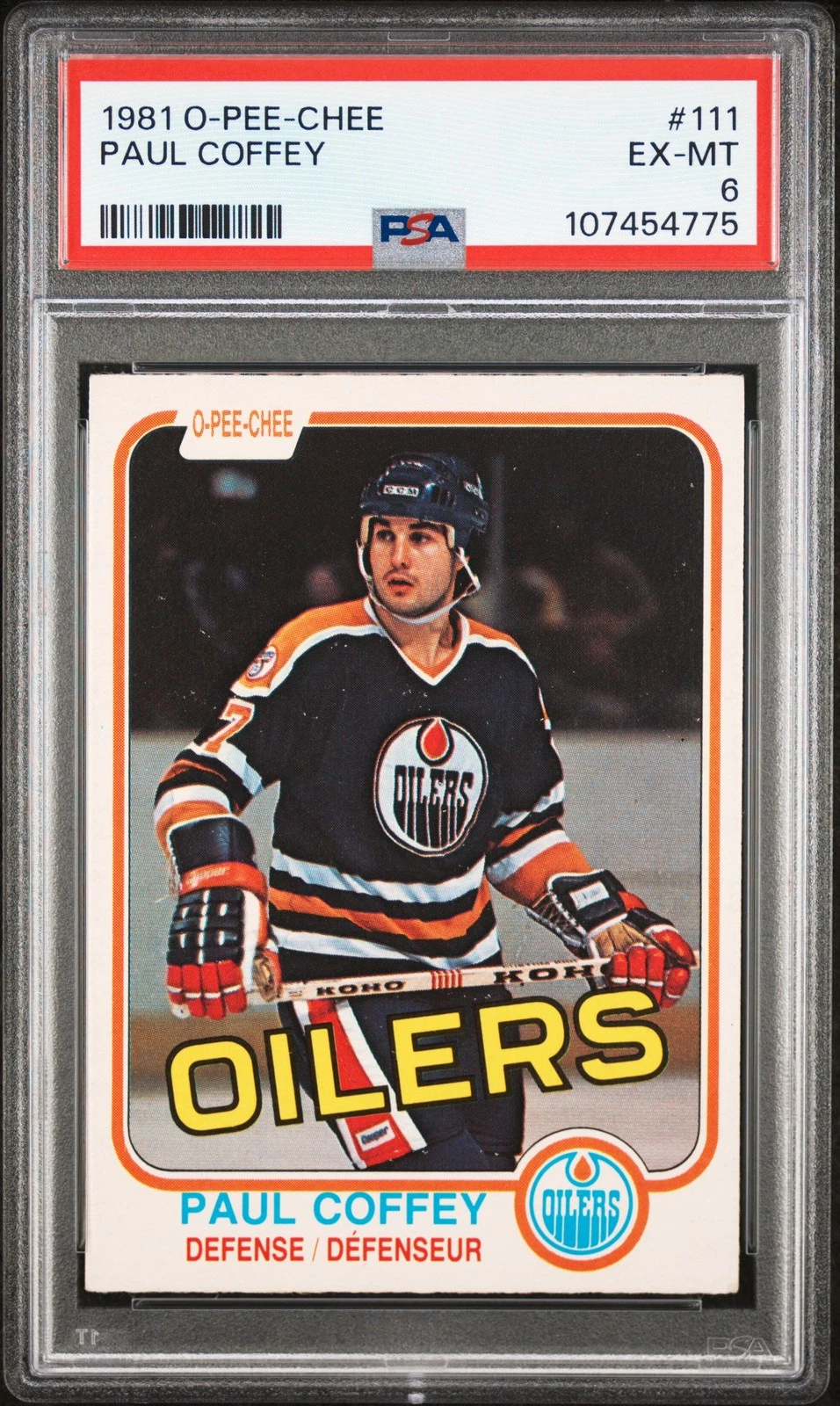 Paul Coffey trading card