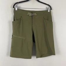 Arc'teryx Lefroy 11' Lightweight Shorts 30 Green Khaki Hiking Outdoor Belt