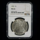 1903 Morgan Silver Dollar NGC MS64 – Certified Mint State $1