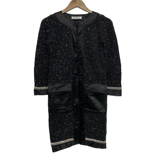 Auth sacai luck Cappotto da donna nero grigio chiaro giallo chiaro