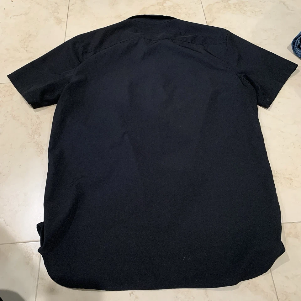 BYLT Riviera Shirt Mens L Solid Black Performance Short Sleeve Casual - Image 2 of 4