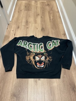 Vintage 90s Arctic Cat Crewneck Sweatshirt Men L Double Sided Aop USA Made Rare