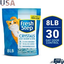 Premium Cat Litter Crystals Scented Odor Control Easy Cleanup Low Dust 8lbs New