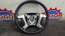 07-14 Cadillac Escalade Steering Wheel Heated Woodgrain Leather Ebony
