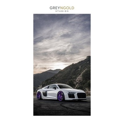 White Audi R8 Supercar Poster WallArt Print pick size A4/A3/A2/90x60cm