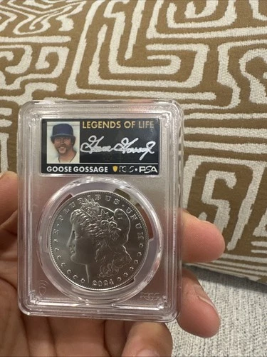 Legend of Life Goose Gossage 2024 Morgan Dollar PCGS Ms70 PSA Certified Signed