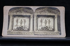 Antique Stereoview Universal Photo Art Co Pompei Mural Decor House Vettii Italy
