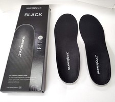 NEW Superfeet Black Low-Profile Arch-Supports, Insoles Men 9.5-11, Women 10.5-12