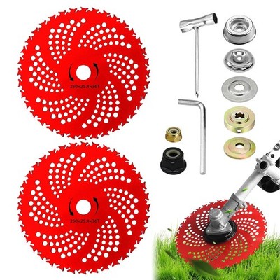 2 Pack 9'' Carbide Tip Circular Saw Brush Cutter Trimmer Weed Eater Blade