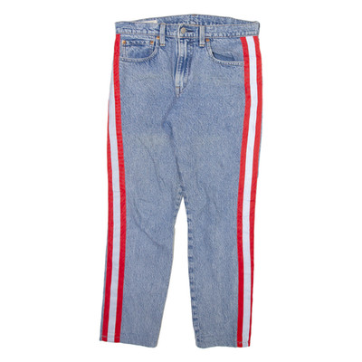 LEVI'S Big E Herren Jeans Blau Slim Tapered Stone Wash W32 L21