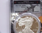 2017-W American Silver Eagle Proof PCGS PR70 DCAM WPM, White coin, No Spots