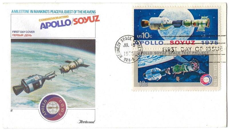 5 '75 FDCs, Apollo Soyuz , Mariner 10 (2), Eagle and Shield, Adolph S. Ochs