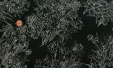 CLEARANCE - 'BARE ESSENTIALS XIV' WHITE ON BLACK FLORAL BOUQUETS - RJR