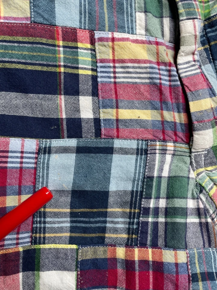 American Living Mens Multicolor Madras Patchwork Plaid Chino Shorts Size 40 - Image 4 of 4