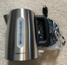 Amazon Basics  Stainless Steel Electric Kettle 1.7L Silver  New
