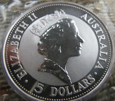 1991 Silver Australia Kookaburra One Ounce Gem Toned Low Mintage