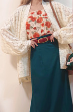 Furla Damen Hanfu-Kimono Jacke Spitze offen h...