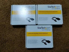 Lot Of 3x StarTech ICUSB232DB25 Adapter Cable USB To Rs232 Com Retention