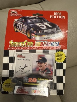 Racing Champions NASCAR 1993 Stock Car DAVEY ALLISON 28 Havoline Ford with Card
