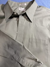 REDUCED VAN HEUSEN Pinpoint Oxford LS Button Up Mens 18.5 35/36 Green EX FREE SH