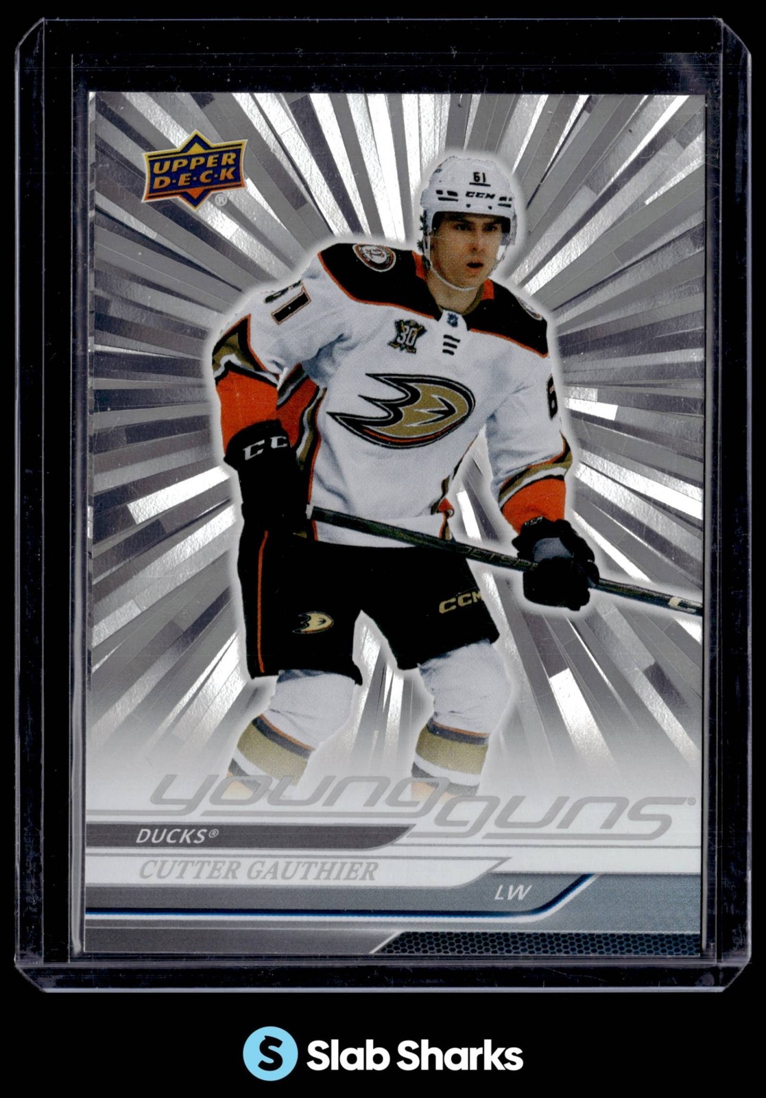 2024 UPPER DECK #212 CUTTER GAUTHIER OUTBURST SILVER YOUNG GUNS RC ROOKIE