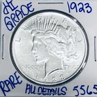 1923 SILVER PEACE DOLLAR AUTHENTIC HI GRADE U.S. MINT COIN FREE SHIPPING 5565