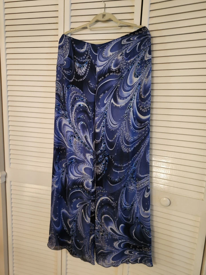 Fontana 1928 MILANO COUTURE SILK PANTS  Zulina Sz 8 [44 IT]