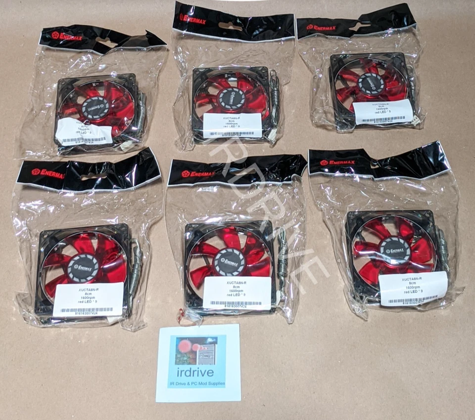 Wholesale 16-Pack: NEW 80mm RED LED Cooling Fan Array Kit for Open Mining/Gaming - Image 2 of 4