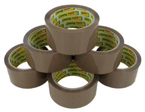 Packing Parcel Tape Stikky Branded Brown or Clear 48mm x 66m or Clear 24mm x 66m - Picture 2 of 4