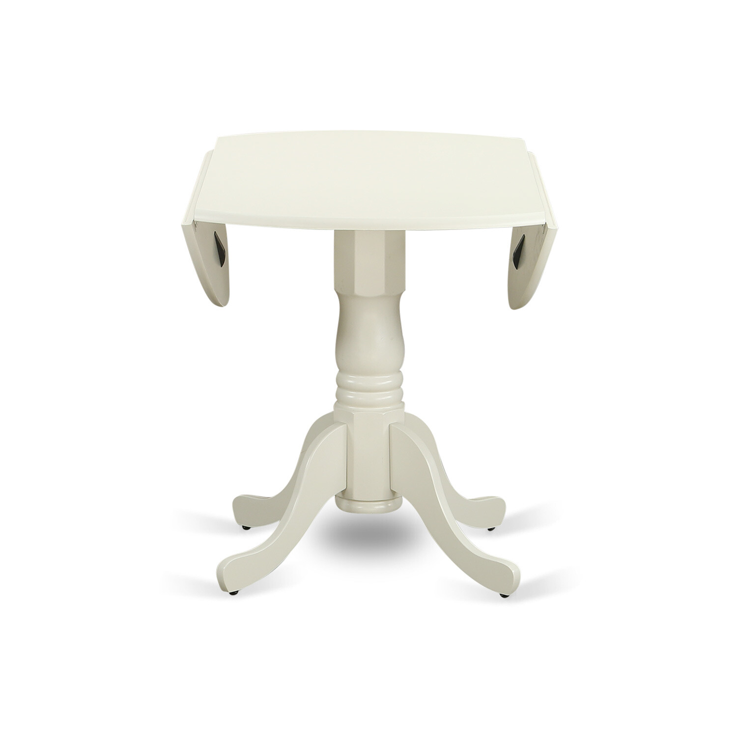 5pc Dublin dinette set round pedestal kitchen table w/ 4 wood chairs ...