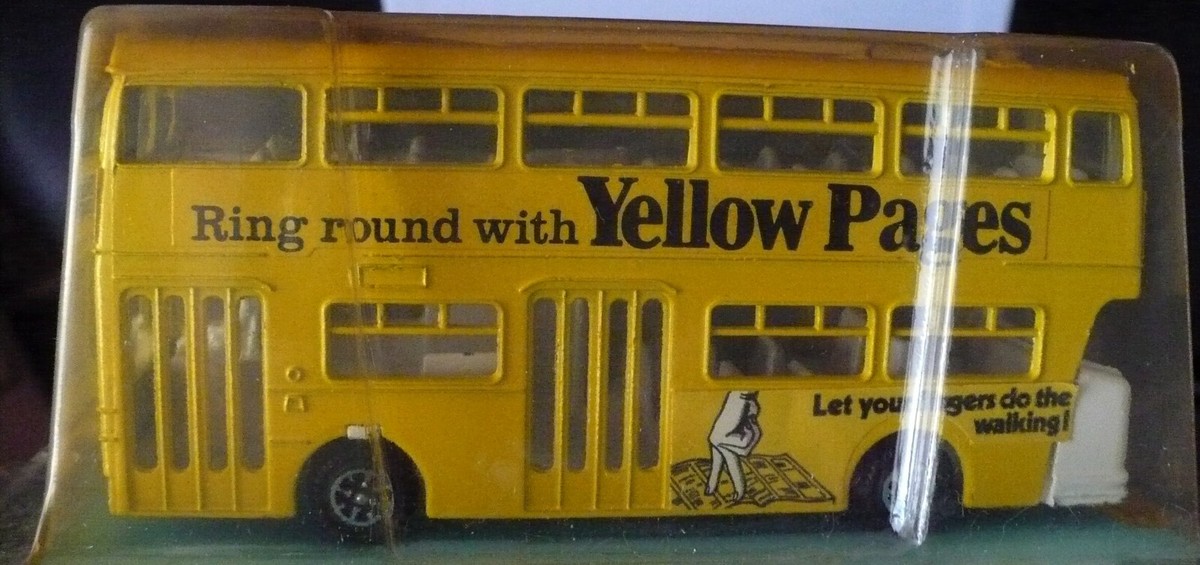 VINTAGE DINKY TOYS ATLANTEAN BUS #295 THE YELLOW PAGES MOC | eBay