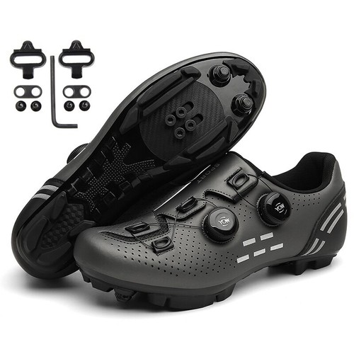Mtb Cycling Sneaker with SPD Cleats Mens Outdoor Bike Shoes Racing Bicycle Shoes - Picture 8 of 33