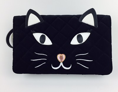 betsey johnson black cat purse