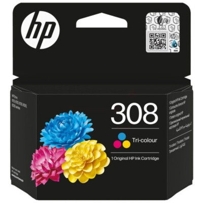 Original HP 308 Tinte Druckerpatrone schwarz cyan magenta gelb Envy 6100 6110