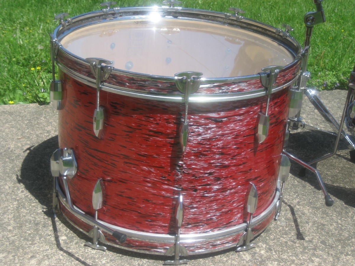 Pearl ジャパンヴィンテージ Vintage 60's Pearl Japan Red Oyster Drum Set Kit ! 4pc. 22