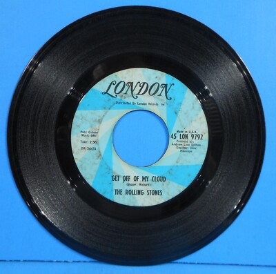 ROLLING STONES GET OFF OF MY CLOUD ~ I'M FREE VINYL 7'' 1965 ORIGINAL! VG!!D