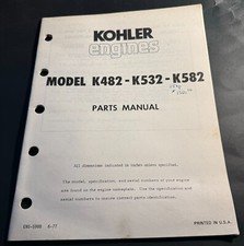 1977 KOHLER ENGINES K482, K532, K582 PARTS MANUAL 534