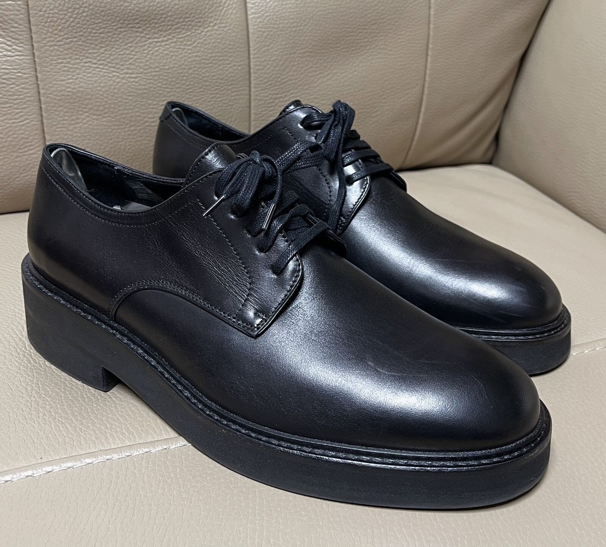 Manchester City Dsquared2 Black Leather Derby Lace Up Shoes Manchester City Dsquared2 Black Leather Derby Lace Up Shoes
