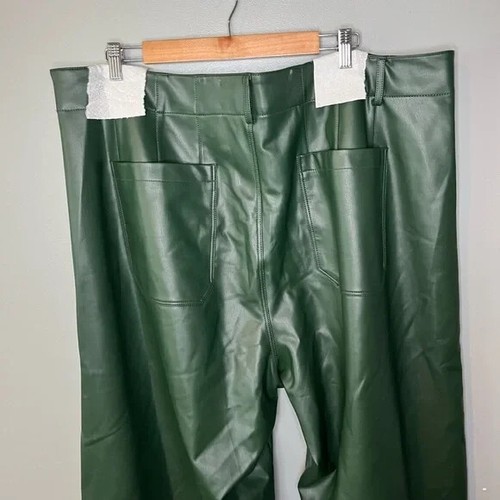 Anthropologie Maeve The Colette Faux Leather Cropped Wide Leg Pants 24W - Picture 7 of 11