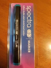 Chartpak Spectra AD Marker, "Teal Green" Tri-Nib and Brush Dual-Tip, Art, single