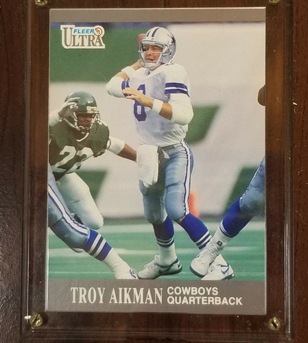 Dallas Cowboys The Team of the 90’s Plaque Aikman, Smith, Irvin Fleer Ultra '91 - Picture 3 of 12