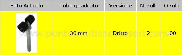 Rullo Basculante A 2 Rulli Dritti - Larghezza 30 Mm, Per Applicazioni Industriali E Meccaniche