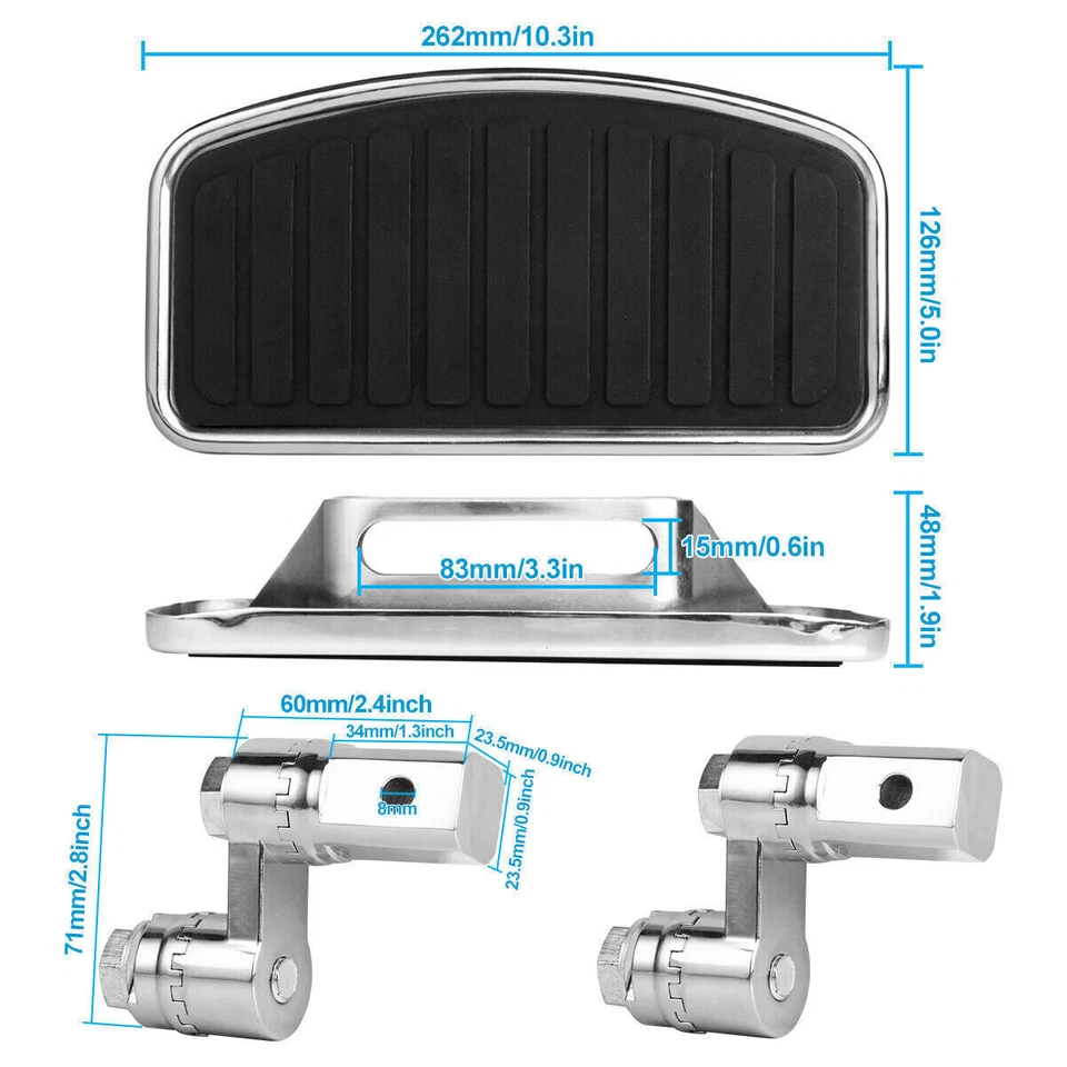 Driver Floorboards Footrest Foot Pegs For Honda Shadow ACE VT750 1997-2003 2002 - Image 2 of 4