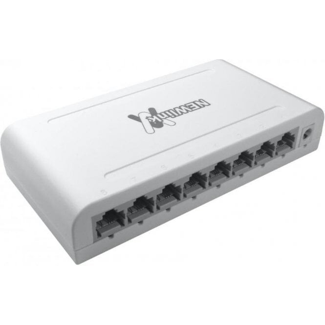 8 Port RJ45 Switch Box 10/100 Ethernet Network Lan Cat5e Hub WHITE Eco-Friendly