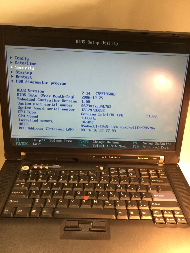 LOTE DE 3 - Portátil Lenovo ThinkPad Z61E 15" Intel T1300 - ARRANQUE/BIOS BLOQUEADO - MZ Foto 4 de 4