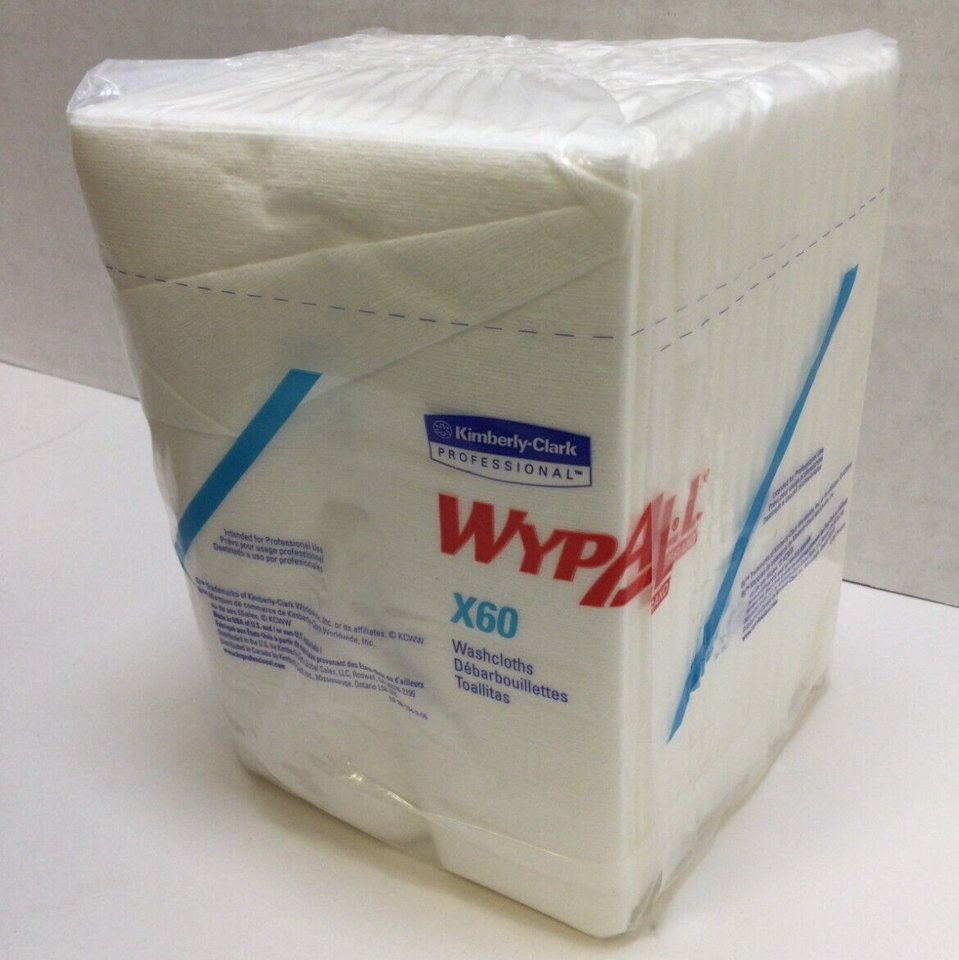 WypAll* X60 Washcloths 12 1/2 x 10 White 8 Packs of 70/Case 41083 eBay
