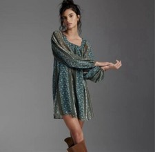 NWT Anthropologie Sona Boho Tunic Mini Dress Sz XS